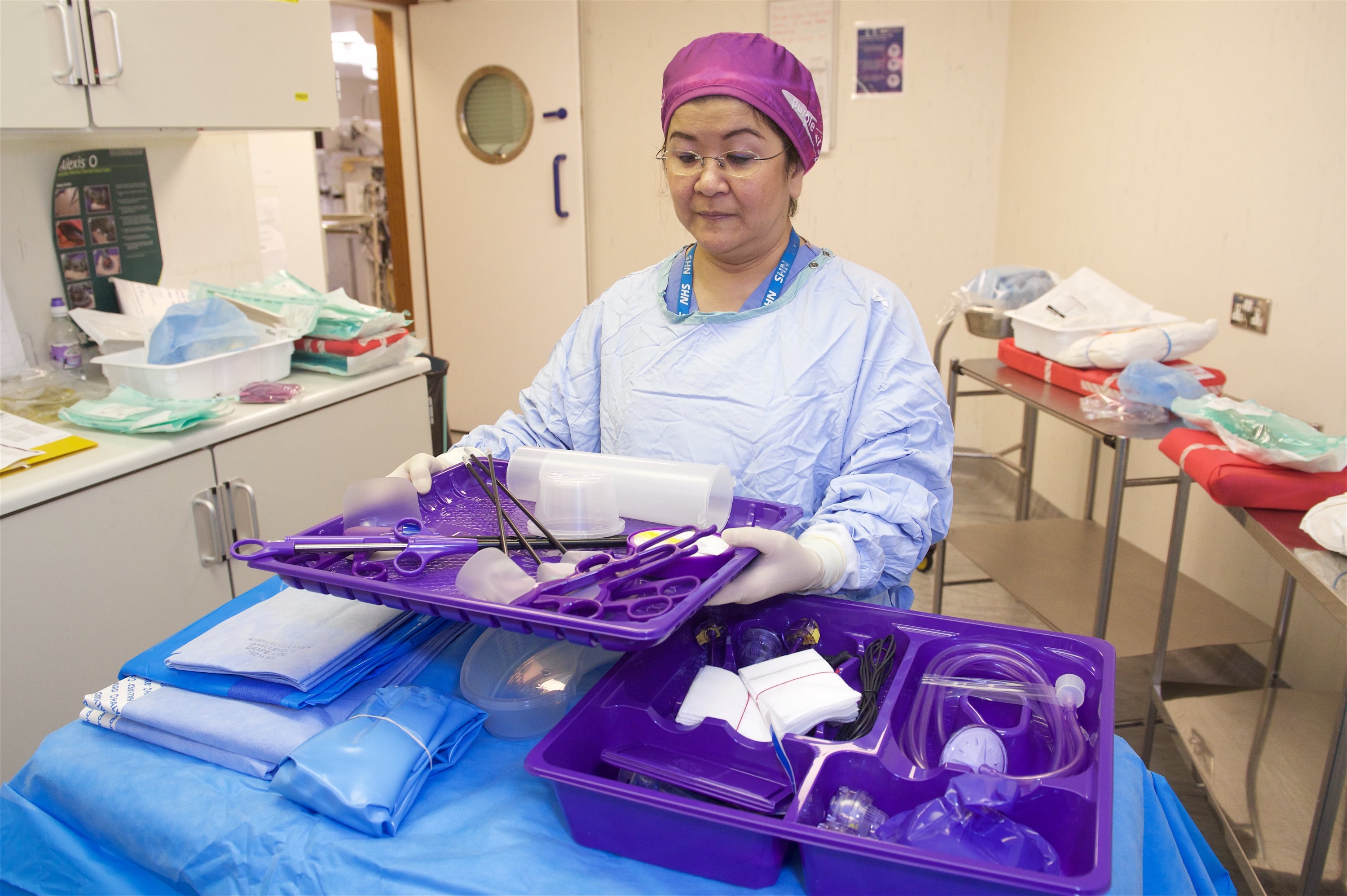 Laparoscopic Procedure Kits Trays Purple Surgical
